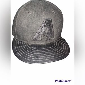 Black on black Arizona diamondback snapback